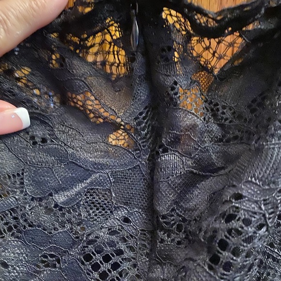 Gorgeous Black Off The Shoulder Lace Dress with Black Underlining.  Shein 3X. - Picture 6 of 10